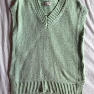 Mint Green V-Neck Sweater Vest